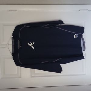 Atlanta Braves Men's Nike Pro Dri Fit long sleeve shirt- Navy
